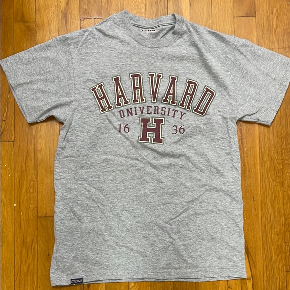 00s Harvard University Gray Cotton T-Shirt sz M